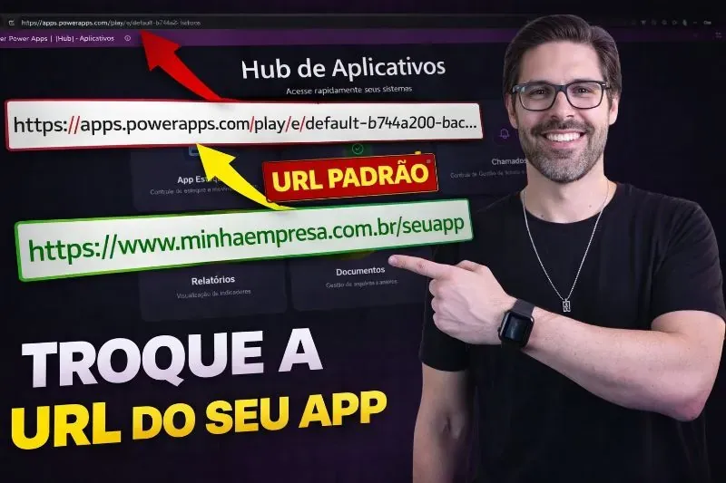 Como personalizar uma URL para o seu Power Apps