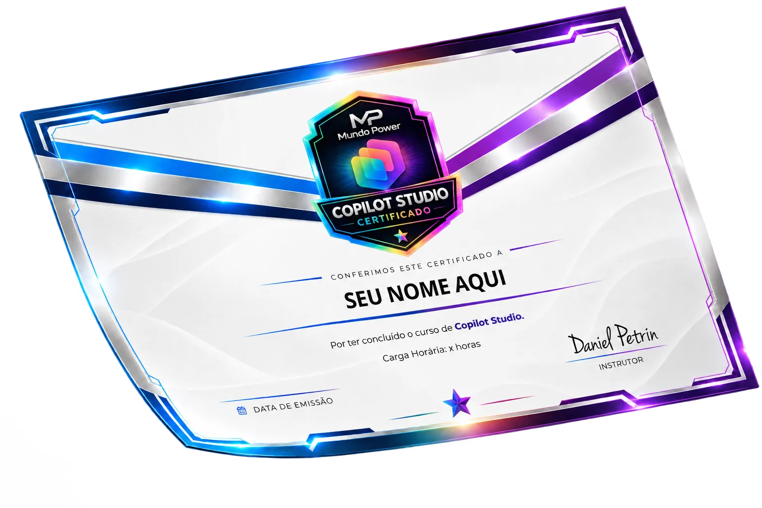 Certificado de conclusão de Copilot Studio
